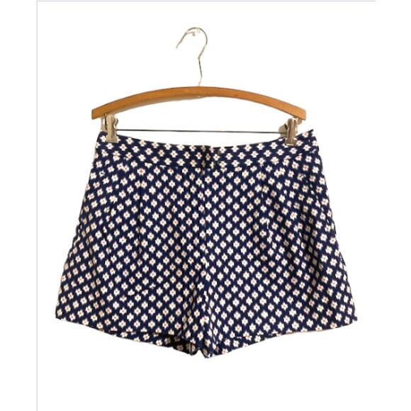 NAVY Blue Pattern Shorts - Michael Kors - Size 10 - Picture 1 of 7